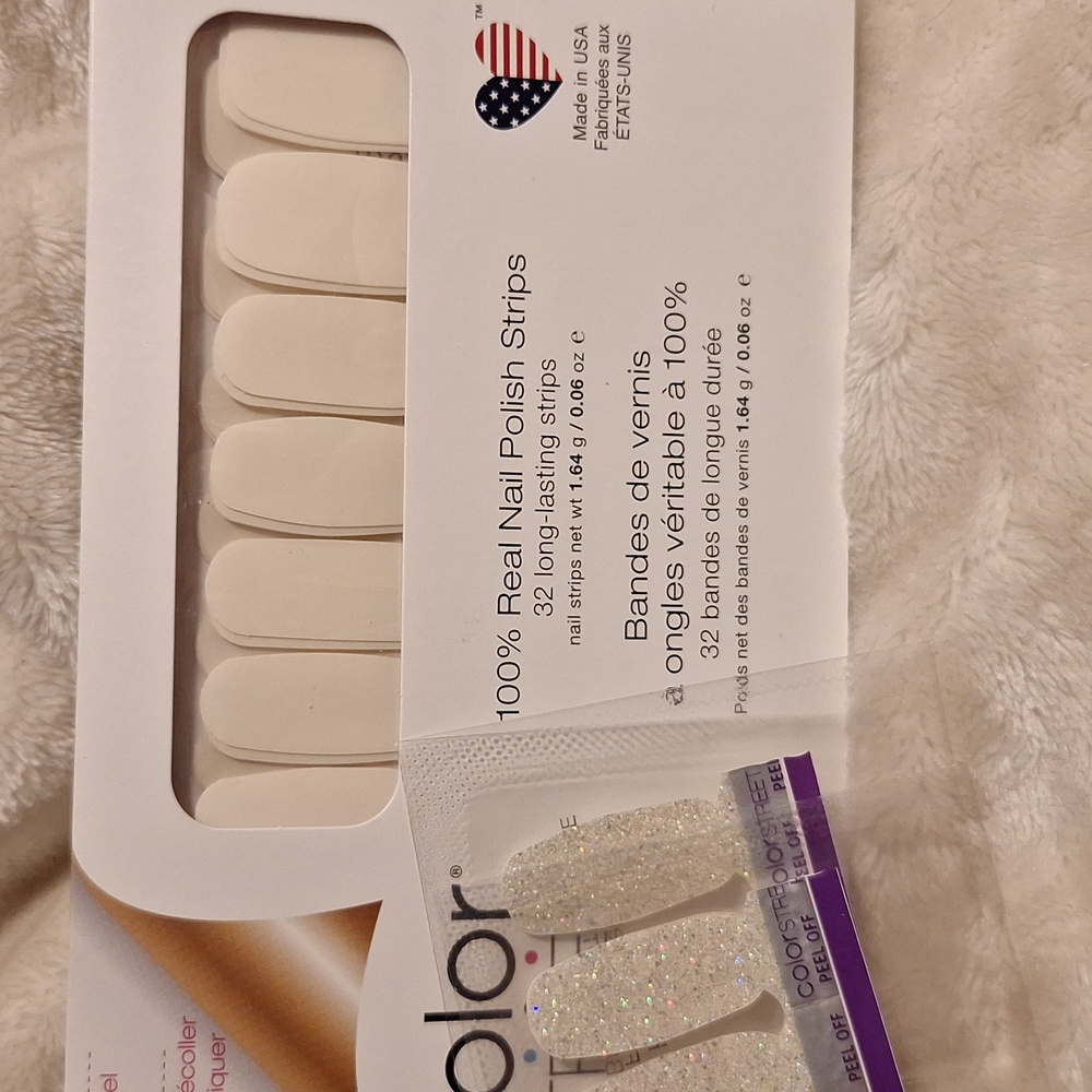 Color street 100% nail polish strips Clear as Day plus home sleet home twosies